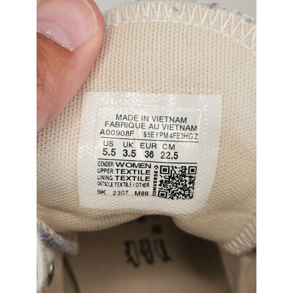 Converse All Star Shoes Women's 5.5 Light Blue Lift Platform Chuck Taylor - Picture 9 of 9